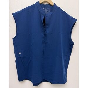 Figs Women's Blue Sleeveless Blouse
